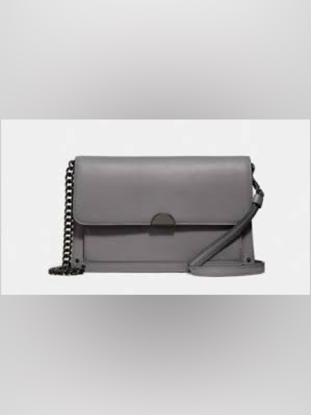 COACH Dreamer Convertible Crossbody Leather Bag Gray Gunmetal 87899 EUC